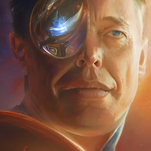 Image similar to a portrait of Elon Musk as a wizard, detailed, centered, digital painting, artstation, concept art, donato giancola, Joseph Christian Leyendecker, WLOP, Boris Vallejo, Breathtaking, 8k resolution, extremely detailed, beautiful, establishing shot, artistic, hyperrealistic, octane render