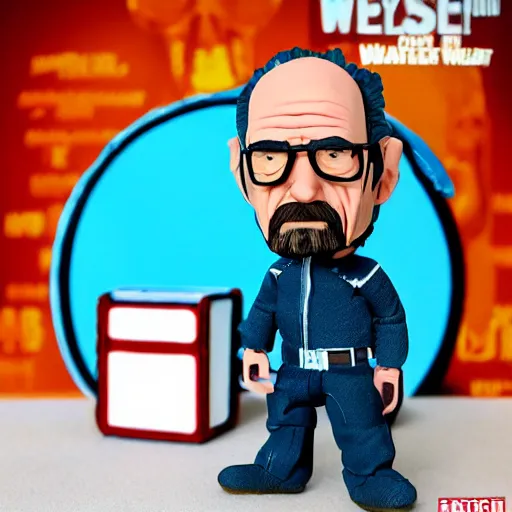 Image similar to billy crystal meth cosplay walter white, stop motion vinyl action figure, plastic, toy, butcher billy style