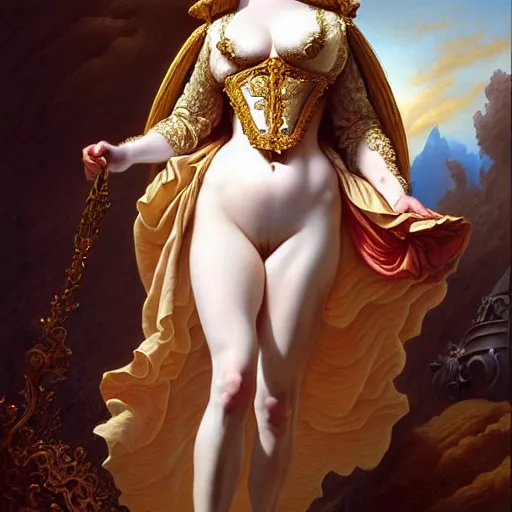 Image similar to clothed, christina hendricks dressed as napoleon - bonaparte, baroque painting, intricate, elegant, highly detailed, centered, digital painting, artstation, concept art, smooth, sharp focus, illustration, artgerm, tomasz alen kopera, peter mohrbacher, donato giancola, joseph christian leyendecker, wlop, boris vallejo