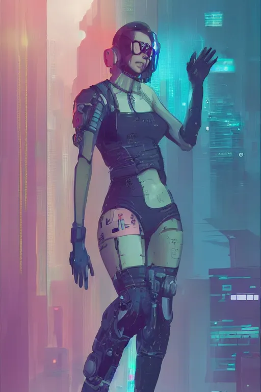 Image similar to full body portrait of cyberpunk girl inspired by william gibsons neuromancer, the sprawl, plain background, ultrafine detail, digital concept art, masterpiece!!!