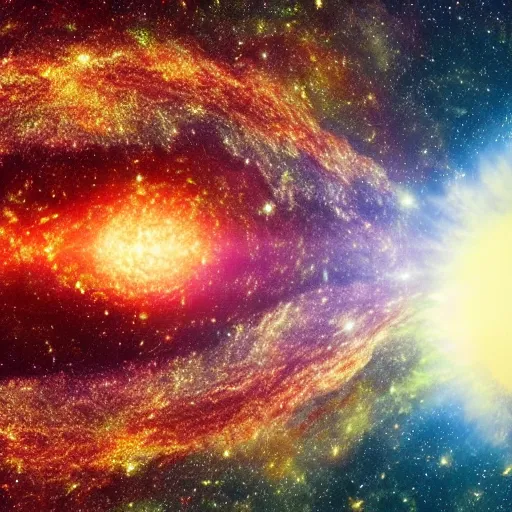 Prompt: moments after the big bang, the universe awoke