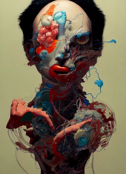 Prompt: prompt : figurative unique features fascinating subconscious, portrait soft light painted by james jean and katsuhiro otomo and erik jones, inspired by akira anime, smooth face feature, intricate oil painting, high detail illustration, sharp high detail, manga and anime 1 9 9 9