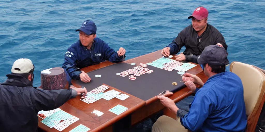 Prompt: Bluefin Tuna playing poker