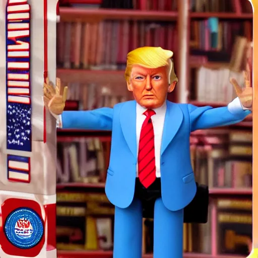 Prompt: donald trump action figure playset - n 5