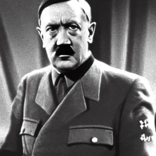 Prompt: A still of Hitler in Star Trek, colour photo