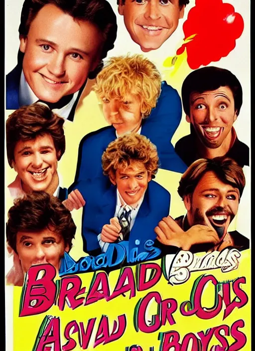 Image similar to a movie poster for a 1985 romantic comedy movie called Bread Boys, designed by John Alvin