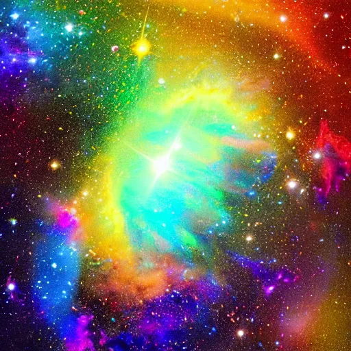 Prompt: prismatic galaxy, luminescent