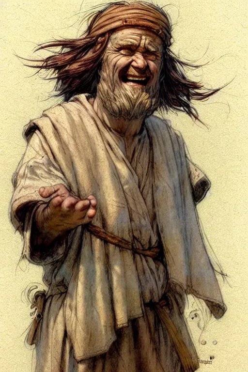 Image similar to (((((1950s bible character moses . muted colors.))))) by Jean-Baptiste Monge !!!!!!!!!!!!!!!!!!!!!!!!!!!
