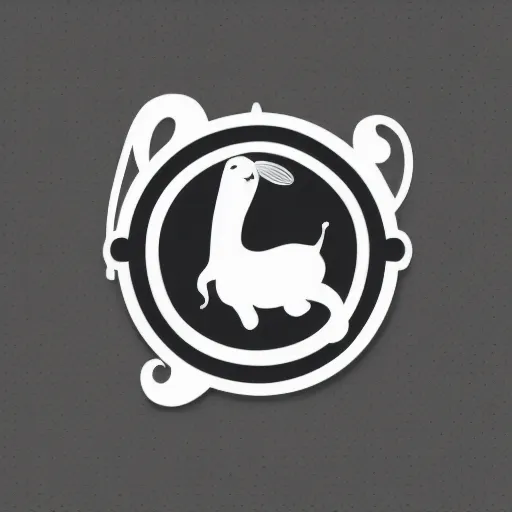 Image similar to squid, lamb, logo, circle background, negative space, svg vector