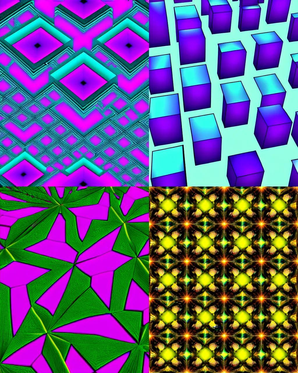 Prompt: digital art of fractal cubes