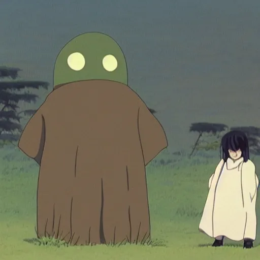 Image similar to no - face in ghibli