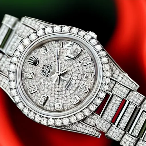 Image similar to rolex watch close up 5 0 carat diamonds