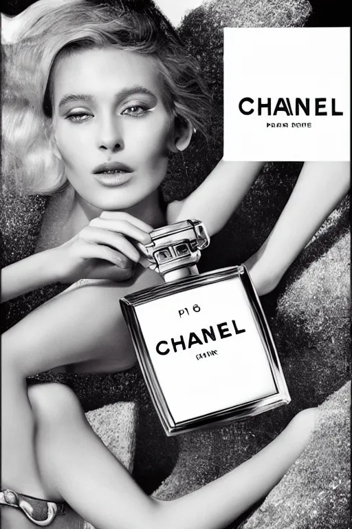 Prompt: Chanel advertisement by Anita Sadowska