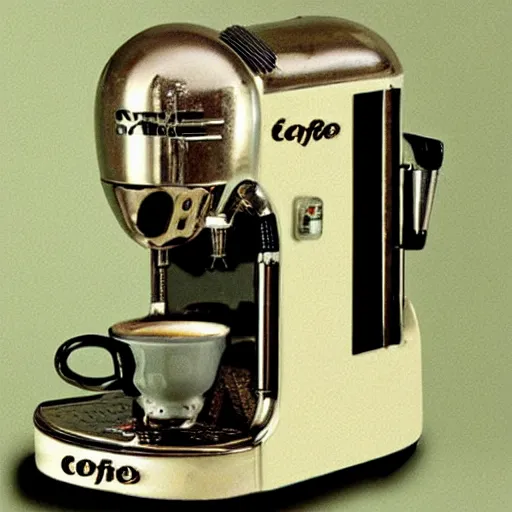 Close Modern Beautiful Coffee Machine Vintage Stock Photo