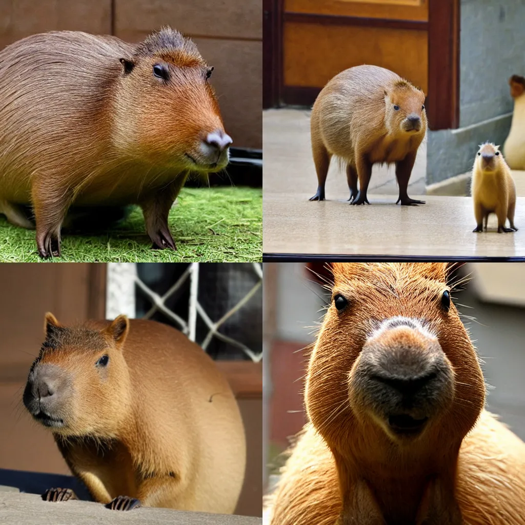 Prompt: a capybara as a catholic pope