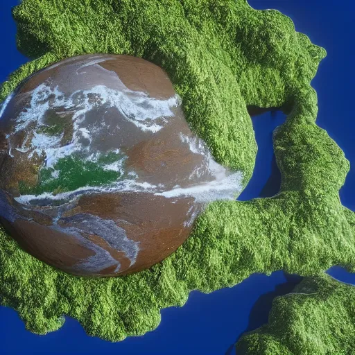 Image similar to the earth logo highly detailed, unreal engine,