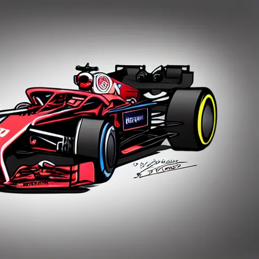 Image similar to 2 0 2 2 formula 1 car in the style of davinci sketches