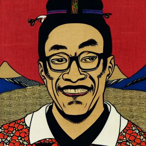 Prompt: Gus Fring ukiyo-e