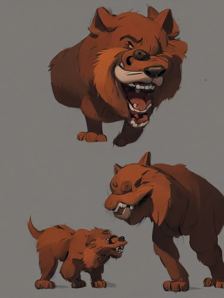 Prompt: growl by Disney Concept Artists, blunt borders, rule of thirds