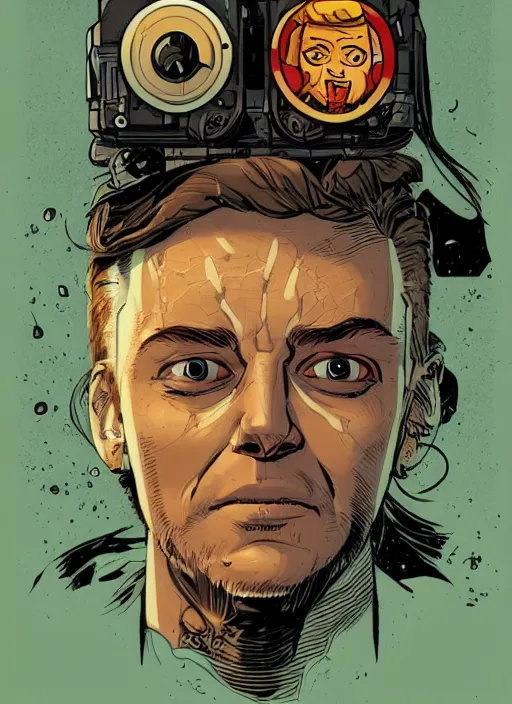 Prompt: highly detailed delirium face portrait by petros afshar, tom whalen, laurie greasley, war face by greg rutkowski