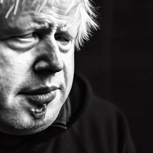 Prompt: Boris Johnson crying on the naughty step with a pool of tears under him, 8k, perfect lighting, high contrast, wide-angle, Nikon mirrorless, sad, brexit, flickr