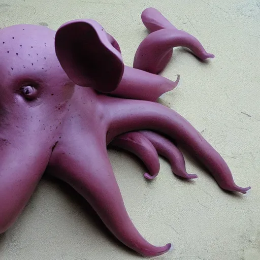 Prompt: sculpture of a pig - octopus, work in progress, neo - expressionism