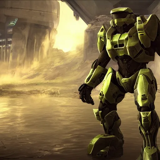 halo master chief flood