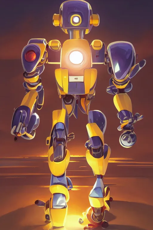 Image similar to metabots medabots medarotto medarot robot minimalist comics, behance hd by jesper ejsing, by rhads, makoto shinkai and lois van baarle, ilya kuvshinov, rossdraws global illumination ray tracing hdr radiating a glowing aura