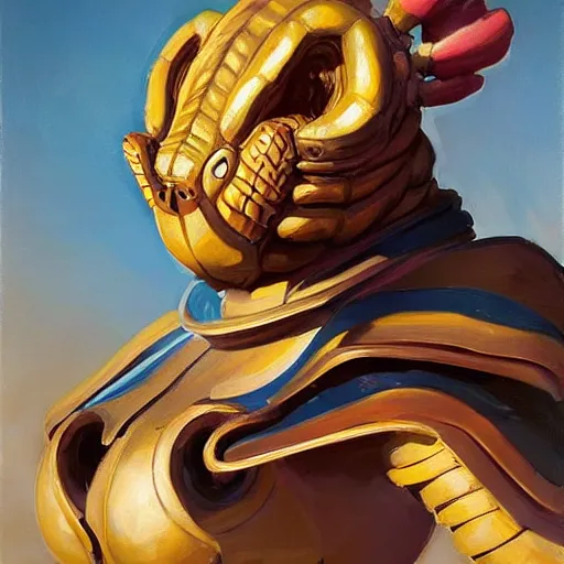 Image similar to greg manchess portrait painting of partially armored caterpillar from alice in wonderland as overwatch character, wacky, medium shot, asymmetrical, profile picture, organic painting, sunny day, matte painting, bold shapes, hard edges, street art, trending on artstation, by huang guangjian and gil elvgren and jesper ejsing