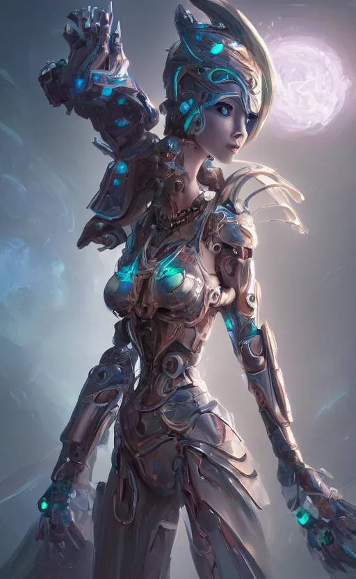 Prompt: Alluring Elf Princess knight, Futuristic Cyborg goddes. By Frank Lloyd Wright, by Rembrandt multiplicated , concept art, inrincate, sharp focus, digital painting, unreal engine, cgsociety, neoclassical, mech, robot, fractal flame, cinematic, overwatch skin, highly detailded