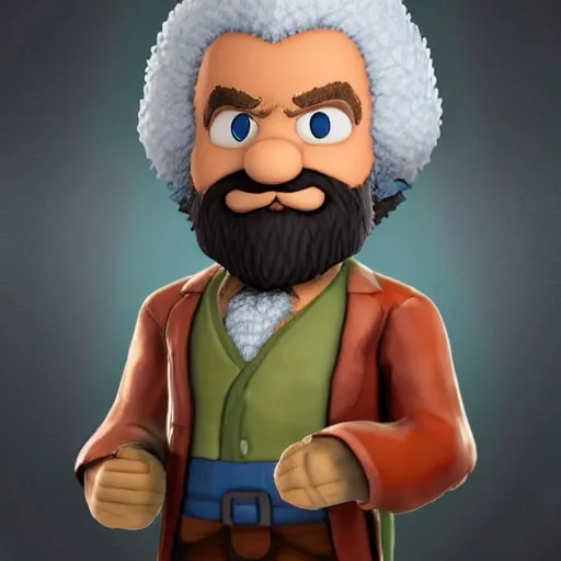 Image similar to Bob Ross character reveal for Super Smash bros ultimate