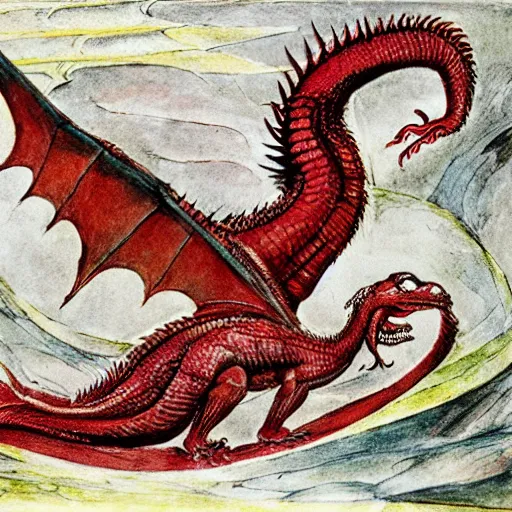 Image similar to red dragon by william blake