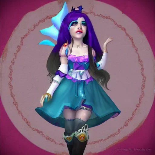 Image similar to melanie martinez as a world of warcraft character, night elf