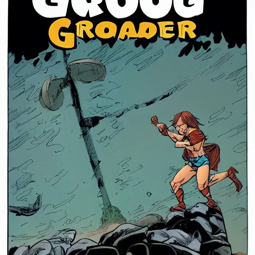 Prompt: comic book cover for groo the wanderer