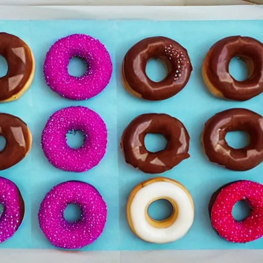 Image similar to kawaii donuts made from pretzels