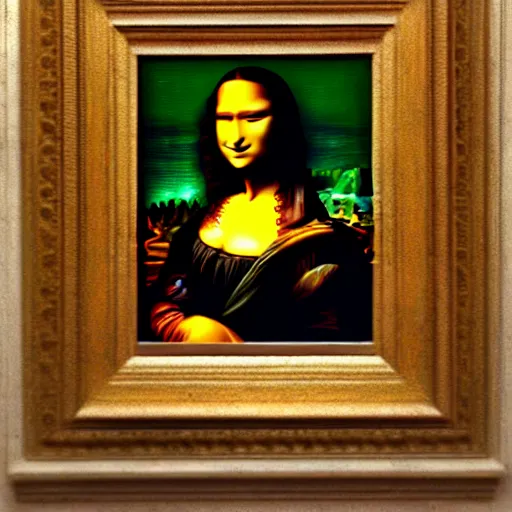 Image similar to mona lisa is waiting for the subway in a subway station. by leonardo di ser piero da vinci, - w 1 0 2 4