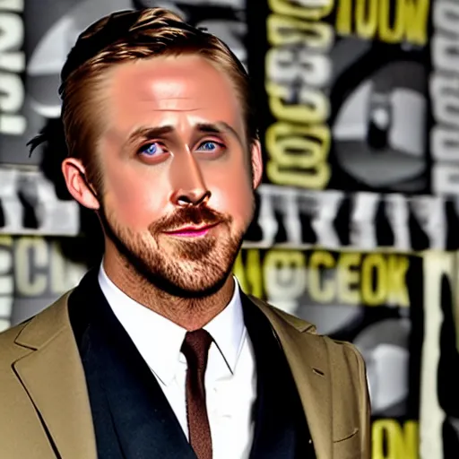 Prompt: ryan gosling, surprised, mouth open