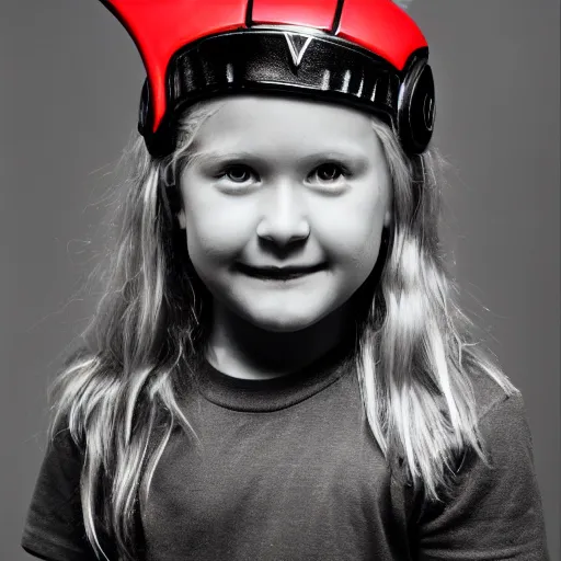 Image similar to A 35mm photograph of Thor as a kid, high details, medium shot, studio lighting