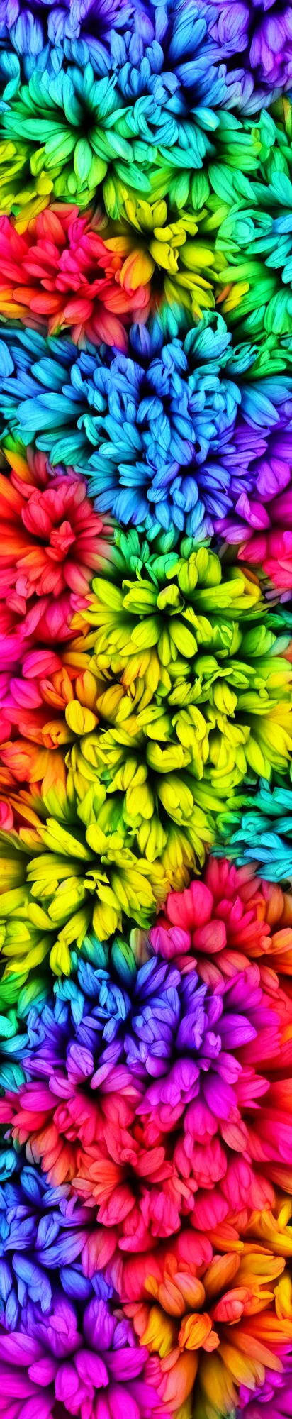 Image similar to vertical macro rainbow flowers