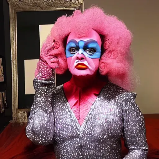 Prompt: photo of leigh bowery new costume
