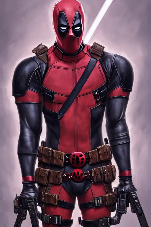 Prompt: Boris Johnson as Deadpool, realistic portrait, symmetrical, highly detailed, digital painting, artstation, concept art, smooth, sharp focus, illustration, cinematic lighting, art by artgerm and greg rutkowski and alphonse mucha