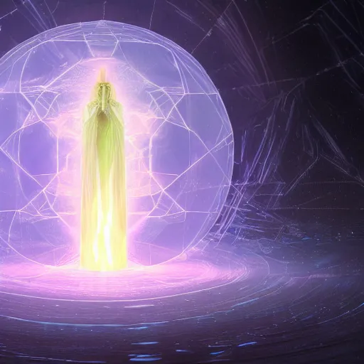 Prompt: A space wizard stand in front of giant, glowing crystal sits in the center of a dark room, Strange symbols line the walls, and a soft light glows from somewhere deep within the room, highly detailed, digital photo, HDRI, by christopher bretz and kael ngu, vivid colors, high contrast, 8k resolution, intricate, photorealistic, smooth, psychedelic color scheme, concept art, award winning, behance contest winner