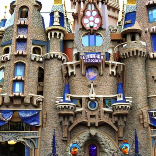 Image similar to antoni gaudi designed disneyland