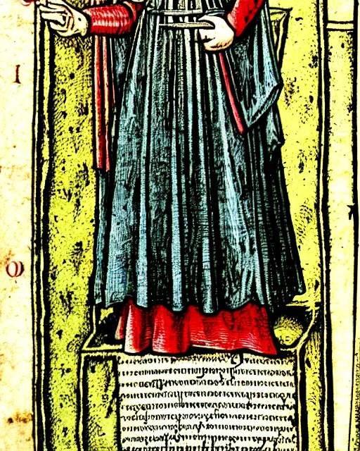 Image similar to an illustration of dana scully from the nuremberg chronicle, 1 4 9 3