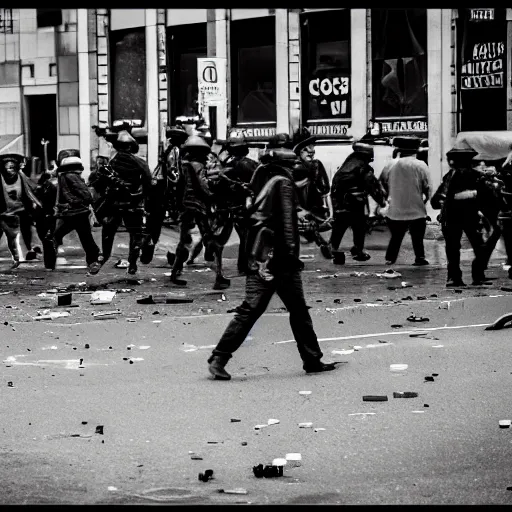 Prompt: after a riot, leica m 9, voigtlander 3 5 mm, depth of field, 1 9 3 0 s