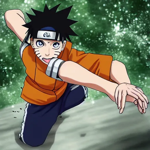 Prompt: realistic! naruto using chidori