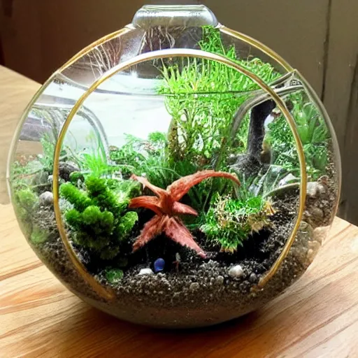 Image similar to a terrarium of terrors