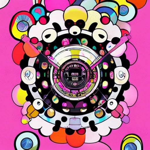 Prompt: a music cassette with a pink monochrome background by takashi murakami,, beeple and james jean, aya takano color style, 4 k, super detailed, night sky, digital art, digital painting, celestial, majestic, colorful