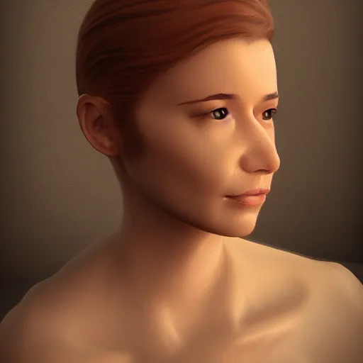 Prompt: woman, portrait, blender render