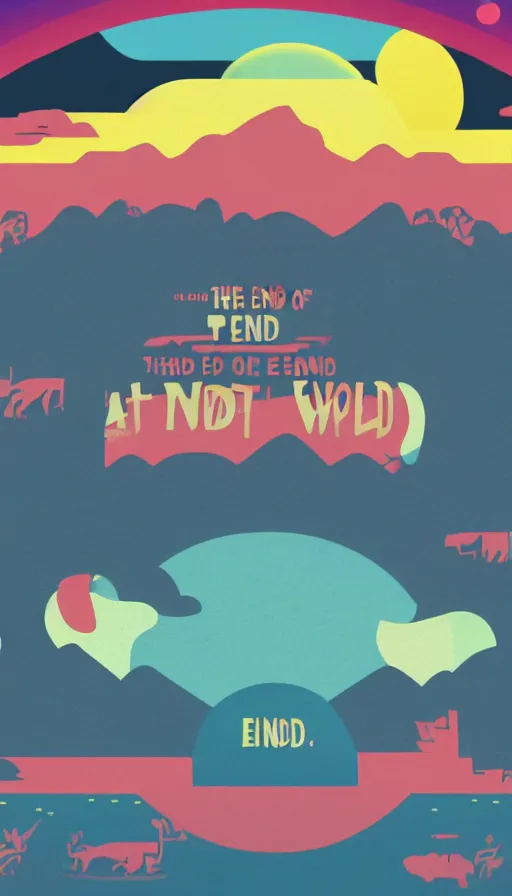 Image similar to the end of the world, by kurzgesagt,